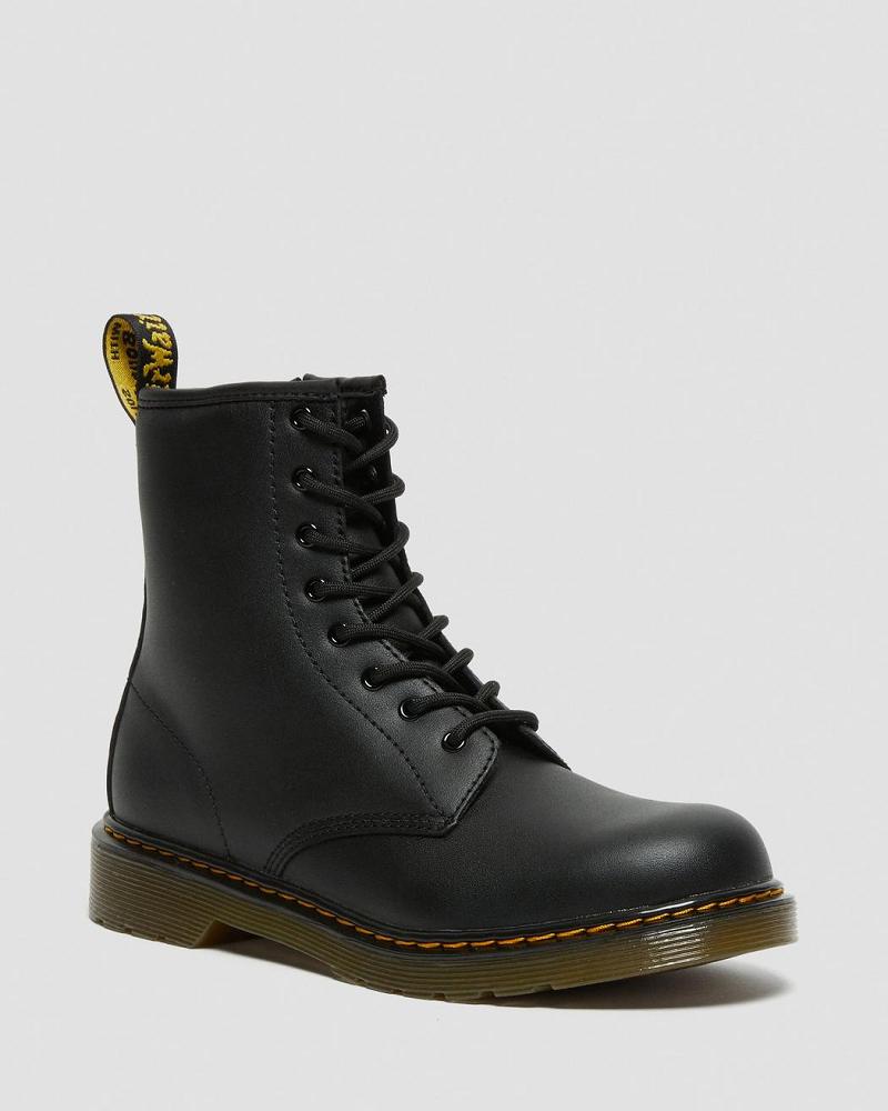 Dr Martens Youth 1460 Softy T Læder Snørestøvler Børn Sort | DK 715MQZ